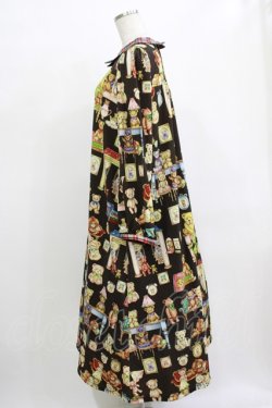 画像2: yukiemon / ベア部屋柄ワンピース M ブラウン H-25-12-13-1017-LO-OP-NS-ZH