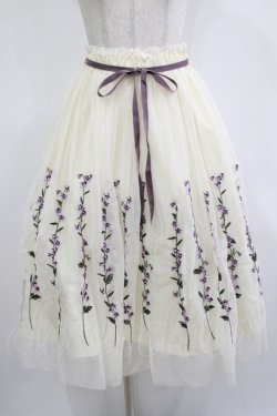 画像1: an another angelus / スミレ刺繍チュールスカート Free OFF WHITE H-25-12-13-1018-CA-SK-NS-ZH