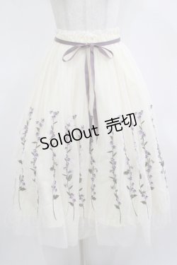 画像1: an another angelus / スミレ刺繍チュールスカート Free OFF WHITE H-25-12-13-1018-CA-SK-NS-ZH