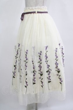画像2: an another angelus / スミレ刺繍チュールスカート Free OFF WHITE H-25-12-13-1018-CA-SK-NS-ZH