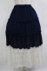 画像1: axes femme / 裾レースティアードスカート M ネイビー H-25-12-13-1019-AX-SK-NS-ZH (1)