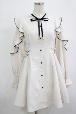 画像1: Rojita / ハートチャーム肩透かしラッフルワンピース Free  H-25-12-13-1024-LO-OP-NS-ZH