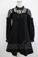 Jamie エーエヌケー / レース切替カットワンピース M ブラック H-25-12-13-1025-LO-OP-NS-ZH