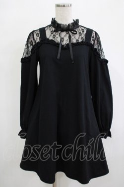 画像1: Jamie エーエヌケー / レース切替カットワンピース M ブラック H-25-12-13-1025-LO-OP-NS-ZH