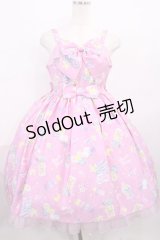 Angelic Pretty / SPACE TOYSジャンパースカートSet Free ピンク H-25-12-14-001-AP-OP-NS-ZH