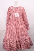 FLC / 星名桜子/ギンガムチェックワンピース M レッド H-25-12-14-004-LO-OP-NS-ZH