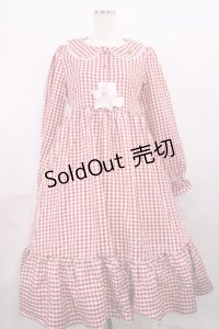FLC / 星名桜子/ギンガムチェックワンピース M レッド H-25-12-14-004-LO-OP-NS-ZH