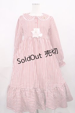 画像1: FLC / 星名桜子/ギンガムチェックワンピース M レッド H-25-12-14-004-LO-OP-NS-ZH