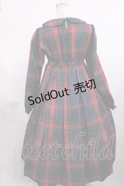 画像2: FLC / MINA*タータンチェックワンピース M グリーン H-25-12-14-005-LO-OP-NS-ZH