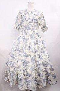 m petit by misako / トワルドジュイOPハンソデ M オフ/ブルー H-25-12-14-006-LO-OP-NS-ZH