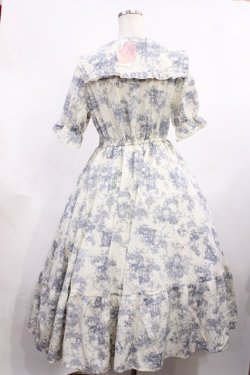 画像2: m petit by misako / トワルドジュイOPハンソデ M オフ/ブルー H-25-12-14-006-LO-OP-NS-ZH