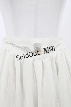 画像4: OZZ ANGELO / チュールイレギュラースカート  アイボリー H-25-12-14-1027-OO-SK-KB-ZH