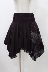 Ozz Croce / プリントイレギュラースカート  ボルドー H-25-12-14-1032-OO-SK-KB-ZH