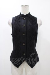 MIHO MATSUDA / スタンドカラーベスト  ブラック H-25-12-14-1034-GO-TO-KB-ZH