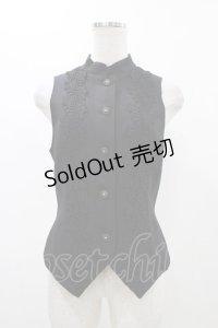 MIHO MATSUDA / スタンドカラーベスト  ブラック H-25-12-14-1034-GO-TO-KB-ZH