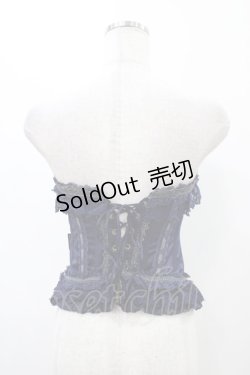 画像2: Ozz oneste / オーバーバストコルセット  ネイビー H-25-12-14-1005-OO-TO-KB-ZH