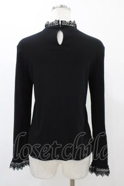 画像2: Jane Marple / ウルティマフライスドイリーレーストリムプルオーバー  ブラック H-25-12-14-1036-JM-TO-KB-ZH