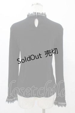 画像2: Jane Marple / ウルティマフライスドイリーレーストリムプルオーバー  ブラック H-25-12-14-1036-JM-TO-KB-ZH