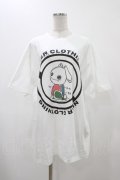 NieR Clothing / プリントCOTTON CUTSEW XL 白/Nierちゃん H-25-12-14-1040-PU-TO-KB-ZH