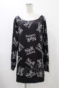 NieR Clothing / プリントトップス  黒ロゴ H-25-12-14-1045-PU-BL-KB-ZH