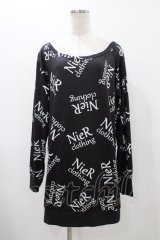 NieR Clothing / プリントトップス  黒ロゴ H-25-12-14-1045-PU-BL-KB-ZH
