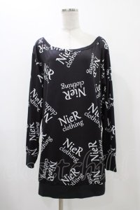 NieR Clothing / プリントトップス  黒ロゴ H-25-12-14-1045-PU-BL-KB-ZH