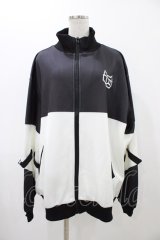 ACDC RAG / ドットネコジャージジャケット  ブラック×ホワイト H-25-12-14-1051-PU-JA-KB-ZH