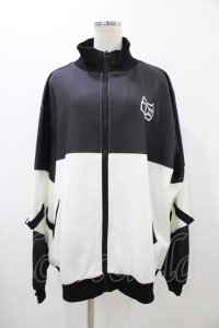 ACDC RAG / ドットネコジャージジャケット  ブラック×ホワイト H-25-12-14-1051-PU-JA-KB-ZH