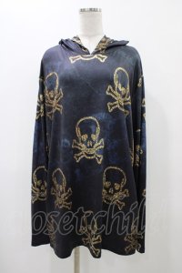 NieR Clothing / 総柄プルパーカー  黒 H-25-12-14-1053-PU-TO-KB-ZH