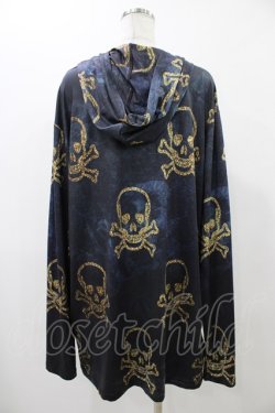 画像2: NieR Clothing / 総柄プルパーカー  黒 H-25-12-14-1053-PU-TO-KB-ZH