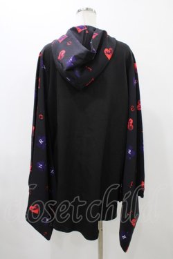 画像2: NieR Clothing / 着物風袖フードシャツ  黒 H-25-12-14-1054-PU-BL-KB-ZH