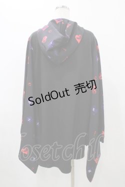 画像2: NieR CLOTHING / 着物風袖フードシャツ  黒 H-25-12-14-1054-PU-BL-KB-ZH