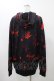 画像2: NieR Clothing / 総柄ZIPパーカー  黒×赤 H-25-12-14-1059-PU-TO-KB-ZH (2)