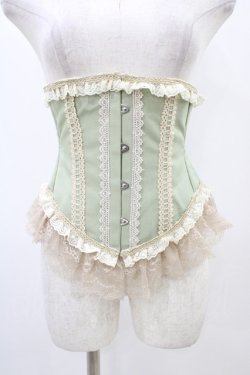 画像1: PrivateSquare. / 『an[TEA]que』ショートコルセット  グリーン H-25-12-14-1007-LO-ZA-KB-ZH