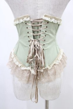 画像2: PrivateSquare. / 『an[TEA]que』ショートコルセット  グリーン H-25-12-14-1007-LO-ZA-KB-ZH