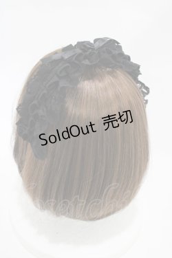 画像2: MARBLE / 2WAYサテンバラ付きタックプリーツチョーカー/ヘッドドレス  ブラック×ブラック H-25-12-14-1002-GO-AC-KB-ZH