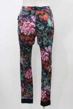 画像2: Ozz oneste / 裾レースプリントレギンス  黒 H-25-12-14-1015-OO-PA-KB-ZH