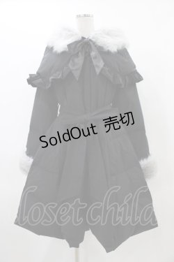 画像1: BAROQUE / Marshmallow Puffダッフルフリルコート L ブラック H-25-12-14-1016-EL-CO-KB-ZH