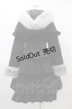 画像2: BAROQUE / Marshmallow Puffダッフルフリルコート L ブラック H-25-12-14-1016-EL-CO-KB-ZH