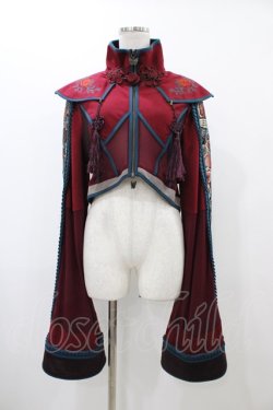 画像1: Ozz oneste / ジャガード切替ZIPジャケット  ボルドー H-25-12-14-1017-OO-JA-KB-ZH