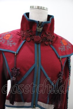 画像4: Ozz oneste / ジャガード切替ZIPジャケット  ボルドー H-25-12-14-1017-OO-JA-KB-ZH