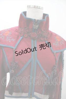 画像4: Ozz oneste / ジャガード切替ZIPジャケット  ボルドー H-25-12-14-1017-OO-JA-KB-ZH