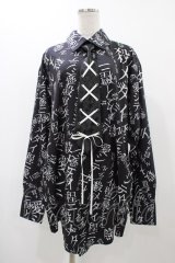 Grrr the Lipper / 殺メタイ程ニ愛シテル。iシャツ  黒 H-25-12-14-1019-0-BL-KB-ZH