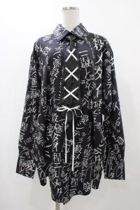 Grrr the Lipper / 殺メタイ程ニ愛シテル。iシャツ  黒 H-25-12-14-1019-0-BL-KB-ZH