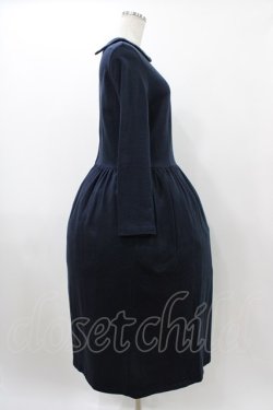 画像3: Jane Marple / ロゴレースポケットドレス  ネイビー H-25-12-14-1020-JM-OP-KB-ZH