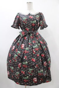 Melody BasKet / Strawberry jam丸襟ワンピース M ブラック H-25-12-14-1021-LO-OP-KB-ZH