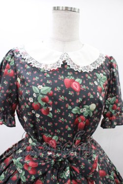 画像4: Melody BasKet / Strawberry jam丸襟ワンピース M ブラック H-25-12-14-1021-LO-OP-KB-ZH