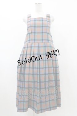 画像1: Jane Marple / タータンチェックタブリエドレス  ブリック H-25-12-14-1025-JM-OP-KB-ZH