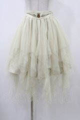 OZZ ANGELO / チュールイレギュラースカート  アイボリー H-25-12-14-1027-OO-SK-KB-ZH