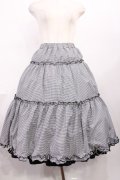 m petit by misako / NINA'S RVパニエスカート M ブラック/ブラックギンガムリバーシブル H-25-12-14-009-LO-SK-NS-ZH